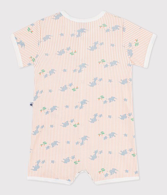 Kort katoenen pakje met dierenprint voor baby's wit MARSHMALLOW/wit MULTICO