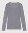 Aansluitend, gestreept T-shirt van luchtig katoen voor dames blauw SMOKING/wit MARSHMALLOW