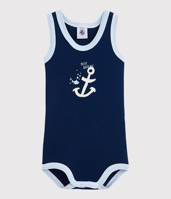 Body sans manches bébé garçon bleu MEDIEVAL