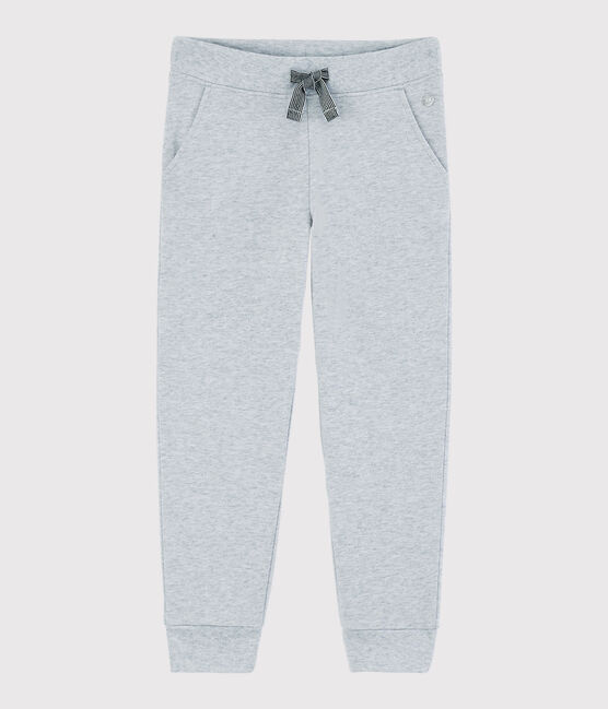 Molton joggingbroek voor jongens grijs POUSSIERE CHINE
