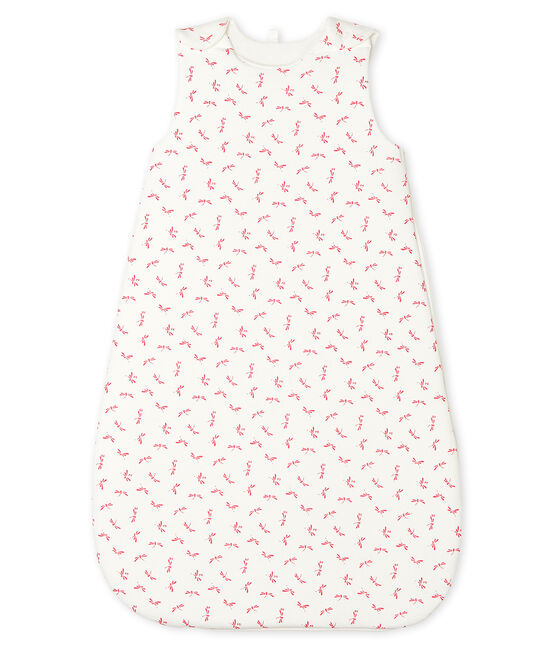 Gigoteuse bébé en côte blanc MARSHMALLOW/rose GROSEILLER
