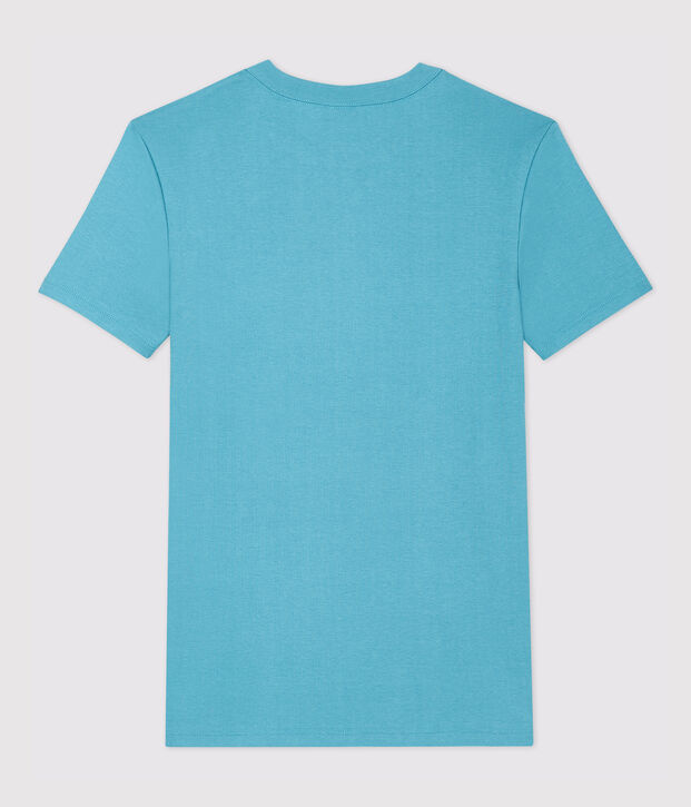 Iconisch katoenen Dames T-shirt met ronde hals blauw