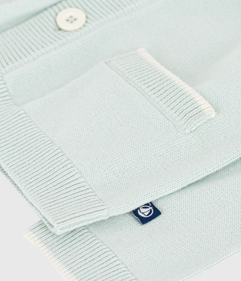 Effen katoenen babyvestje blauw