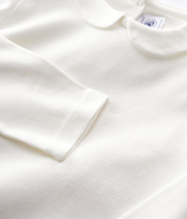 Katoenen meisjes t-shirt met lange mouwen wit
