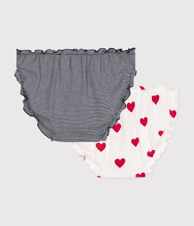 Lot de 2 culottes froufrou en coton femme multicouleur