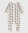 Dors-bien baleines marines en velours beige MONTELIMAR/bleu MEDIEVAL