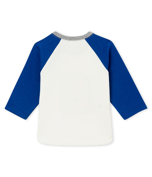 tee-shirt b&eacute;b&eacute; gar&ccedil;on blanc/bleu