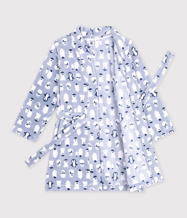 Kamerjas van fleece met print voor kinderen blauw/multicouleur