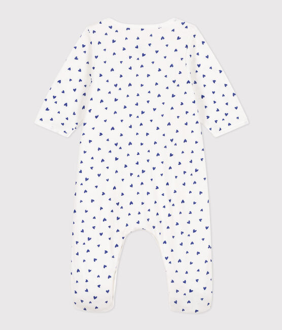 Bodyjama met hart in tubic wit MARSHMALLOW/ NEWBLEU