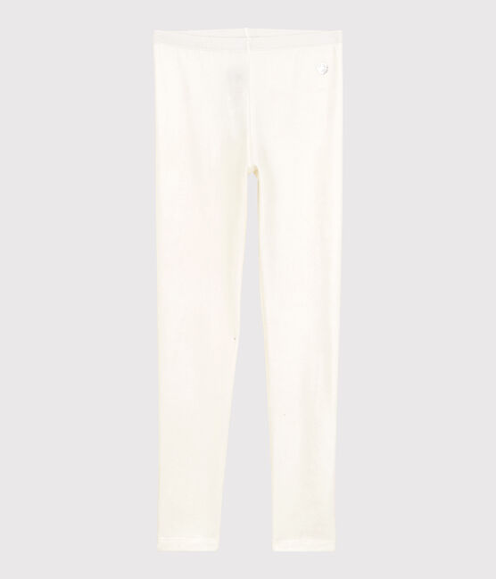Legging en jersey enfant fille blanc MARSHMALLOW