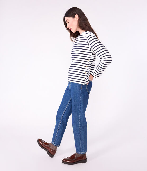 Marinetrui voor dames wit MARSHMALLOW/blauw SMOKING
