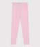 Legging enfant en coton uni rose MARQUISE