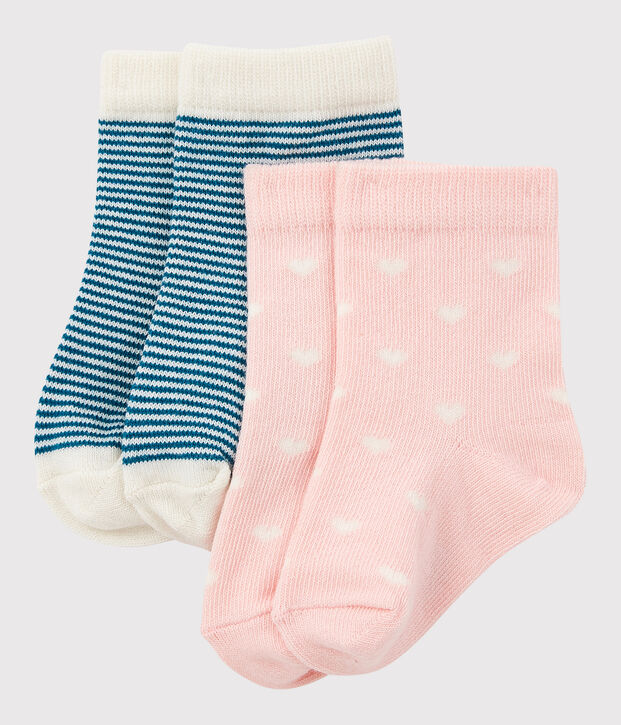 Set van 2 paar babysokken multicouleur