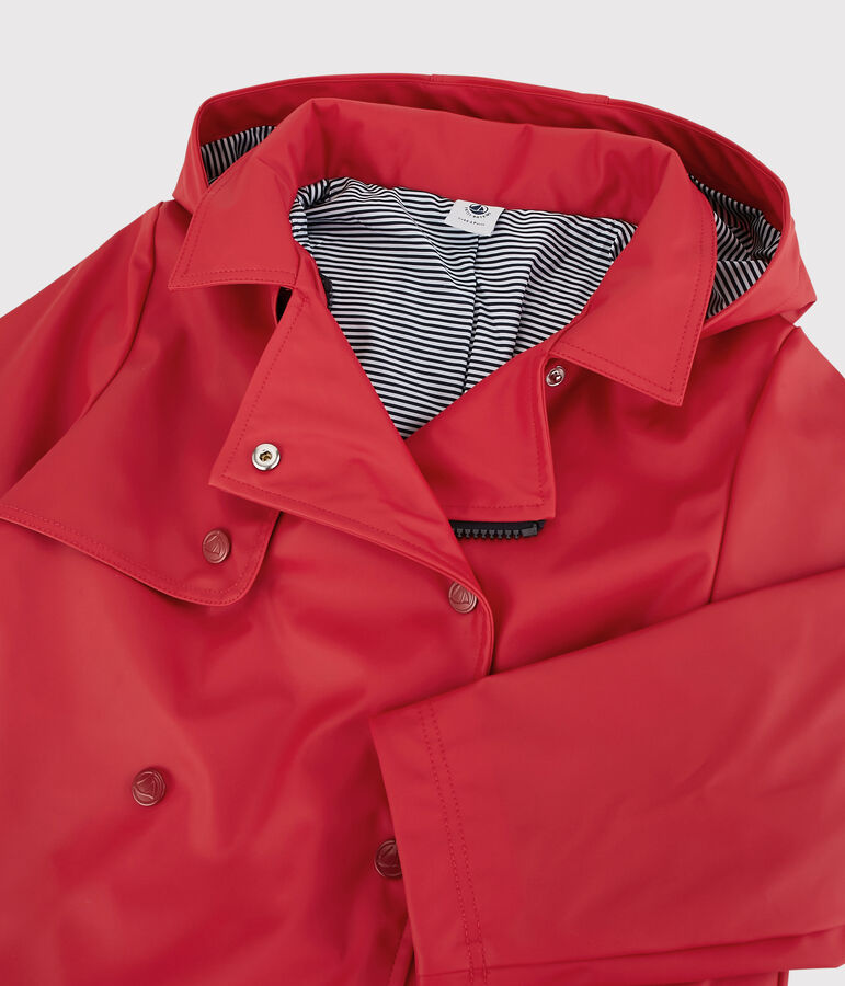 Trenchcoat met capuchon voor meisjes rood