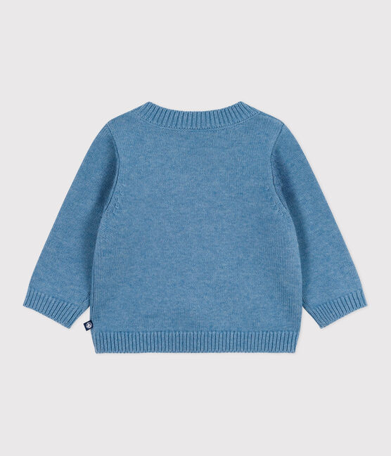 Pull bébé en laine et coton à motif bateau bleu ADRIATIC/ MULTICO