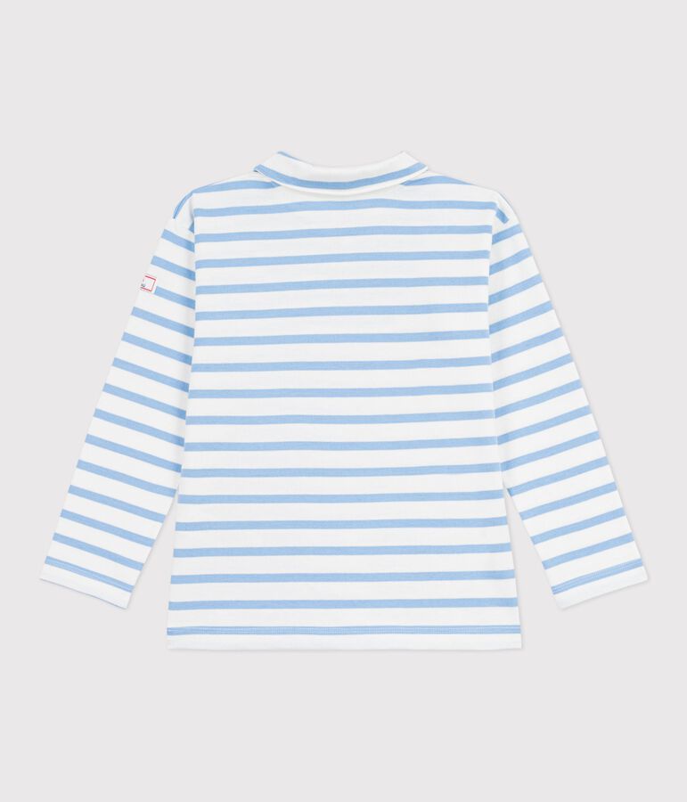 Katoenen gestreept marineshirt voor kinderen blauw MARSHMALLOW/ FLO