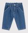 Effen spijkerbroekje voor baby's blauw