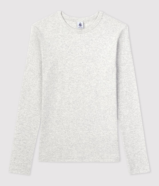Tijdloos dames-T-shirt met ronde hals in biokatoen grijs BELUGA CHINE