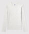 Tijdloos dames-T-shirt met ronde hals in biokatoen grijs BELUGA CHINE