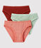 Lot de 3 culottes unies petite fille ajourées en coton variante 1