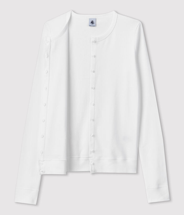 Cardigan iconique femme blanc