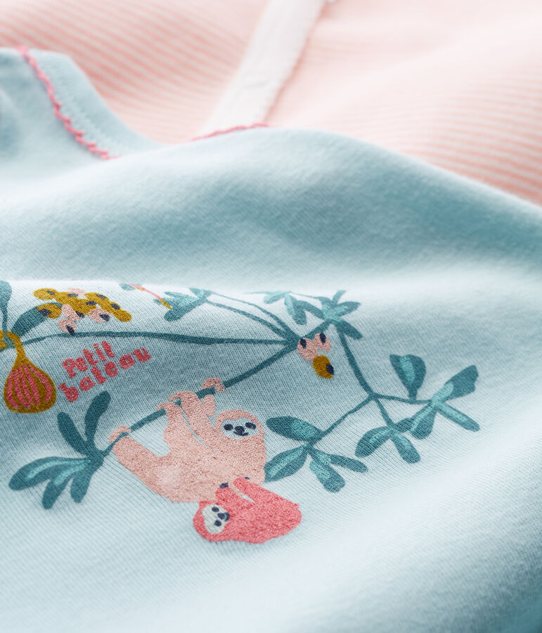 Duo de combicourts b&eacute;b&eacute; fille en c&ocirc;te variante 1