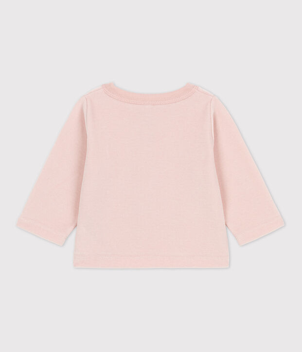 Babycardigan van katoenen velours roze