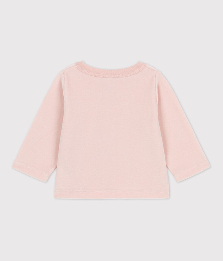 Cardigan en velours b&eacute;b&eacute; en coton rose