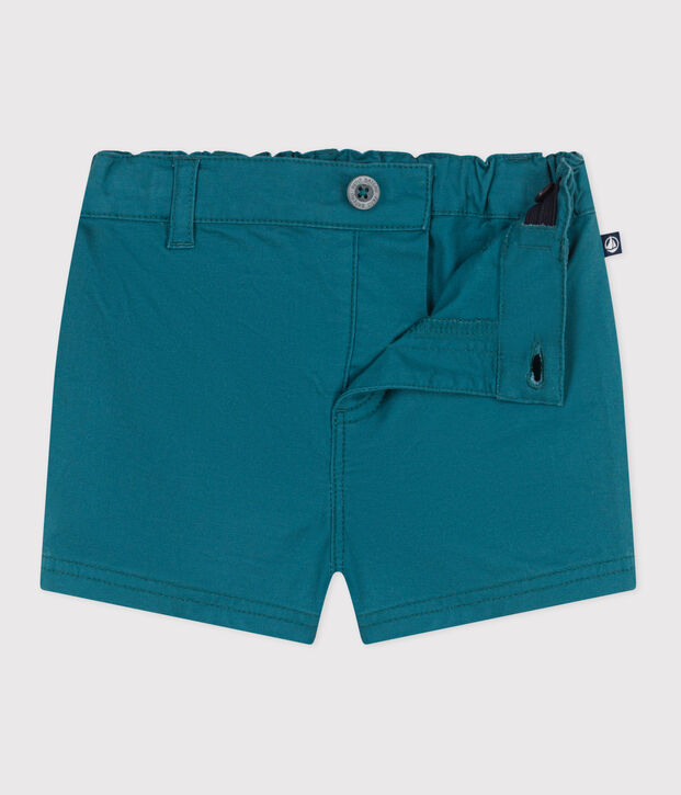 Babyshort van effen keperstof groen