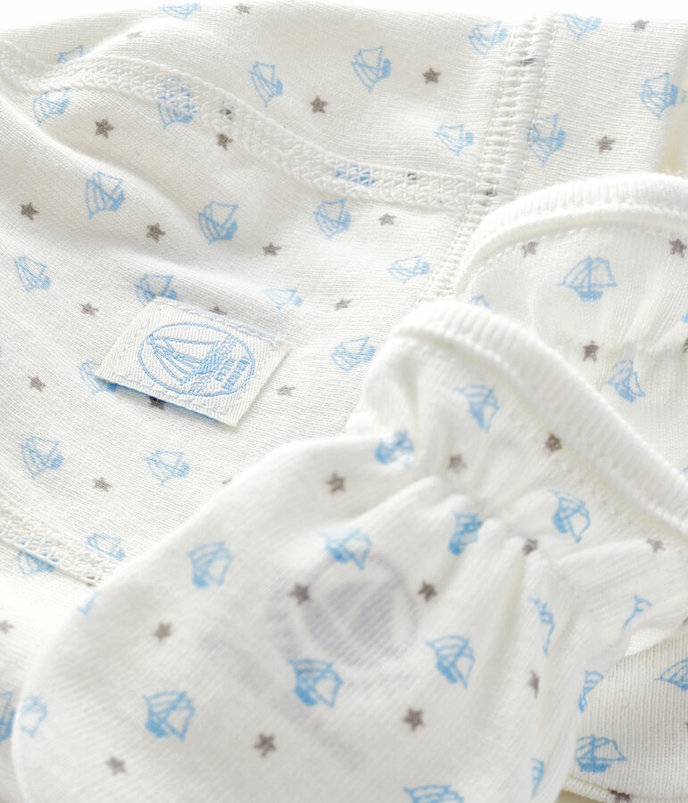 Set met muts en wanten van gebreide stof voor baby's multicouleur