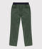 Pantalon droit en velours moyen enfant fille / garçon vert VALLEE