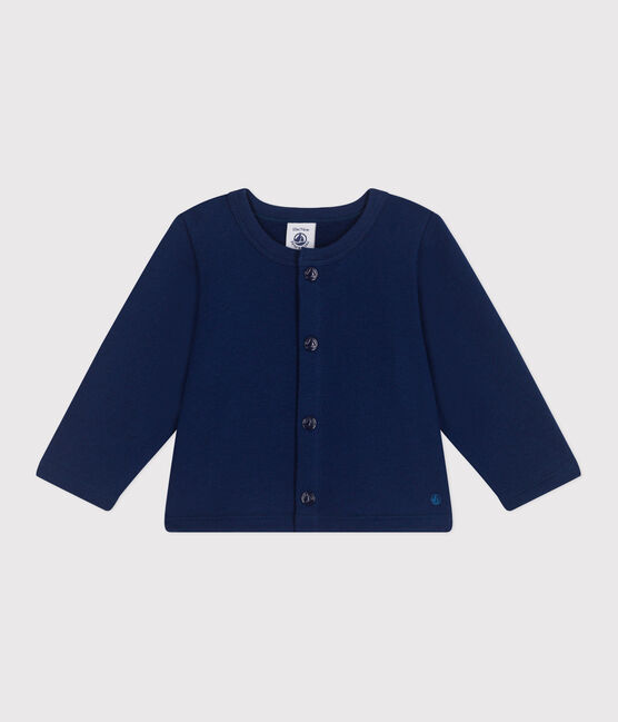 Effen katoenen babyvestje blauw MEDIEVAL