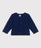 Effen katoenen babyvestje blauw MEDIEVAL