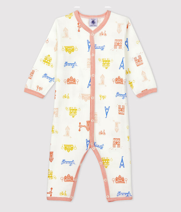 Dors-bien b&eacute;b&eacute; Paris sans pieds en coton blanc/multicouleur