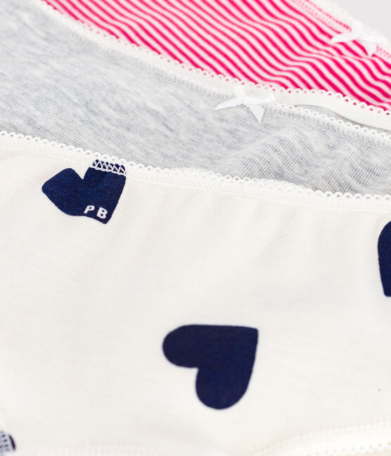 Lot de shorties enfant en coton imprimé cœurs variante 1