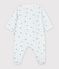 Babypyjama in tubic met vosjesprint wit/multicouleur