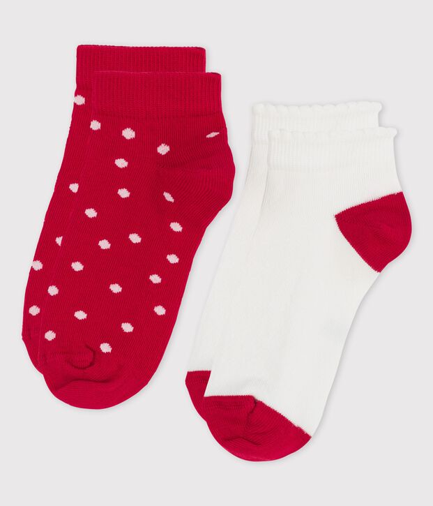 Set van twee paar meisjessokken multicouleur