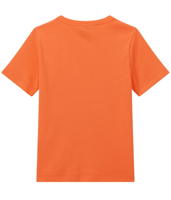 Jongens-T-shirt met borstzak oranje ORIENT