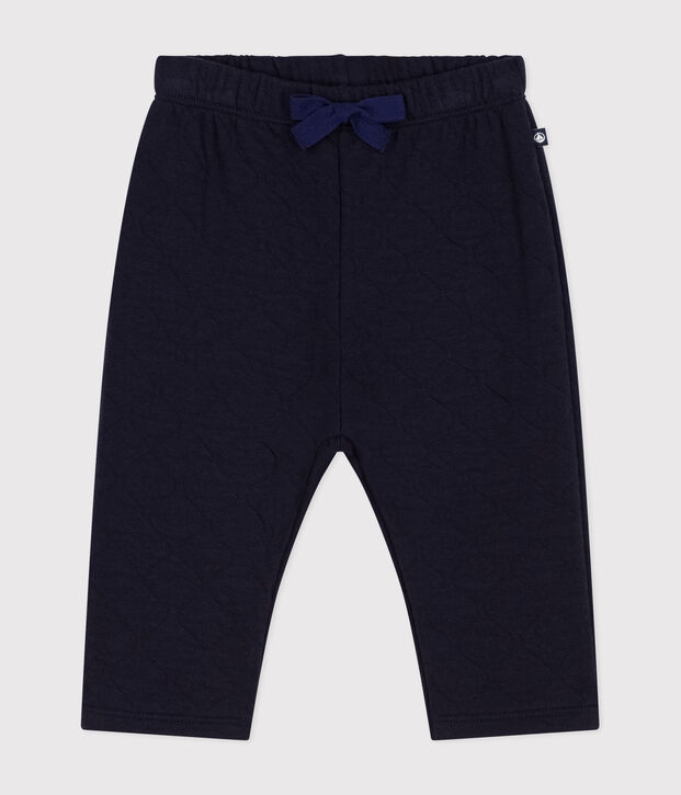 Pantalon en tubique matelass&eacute; b&eacute;b&eacute; bleu marine