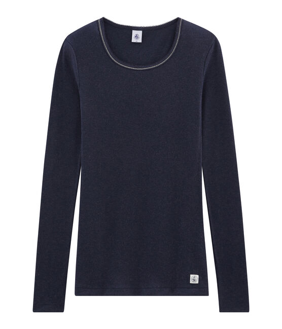Warm damesshirt blauw SMOKING
