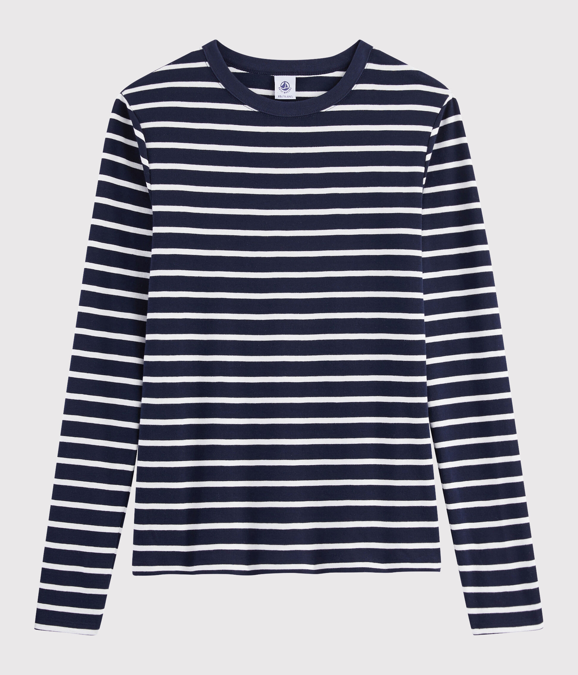 Tee shirt petit online bateau femme col rond