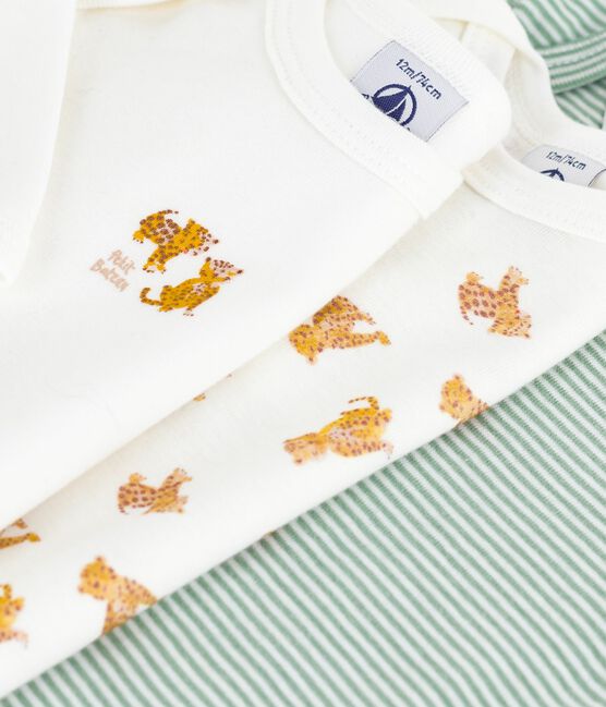 Setje van katoenen body's met lange mouw en luipaardprint voor baby's variante 1