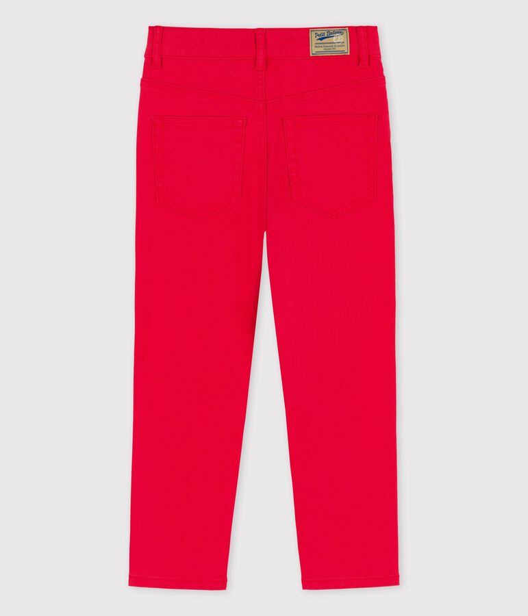 Pantalon en denim enfant fille / gar&ccedil;on rouge