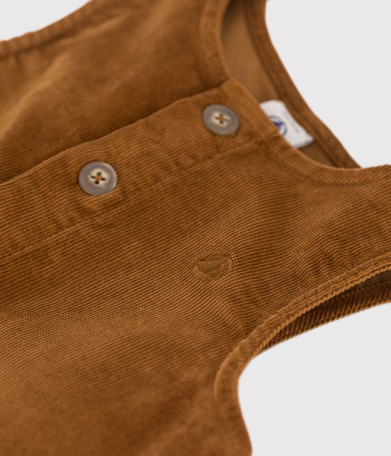 Combinaison en velours b&eacute;b&eacute; marron