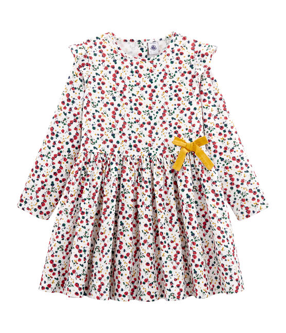 Robe imprimée enfant fille blanc MARSHMALLOW/blanc MULTICO