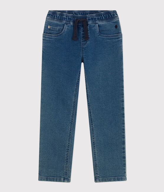 Broek in denim voor jongens, regular fit blauw BLEU DELAVE