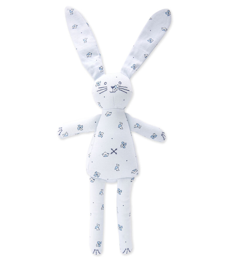 Doudou lapin bleu/bleu/multicouleur
