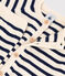 Ensemble 2 pièces à rayures marinières bébé en tricot laine et coton blanc AVALANCHE/bleu SMOKING