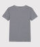Tee-shirt L'ICONIQUE col V en coton Femme bleu SMOKING/blanc MARSHMALLOW