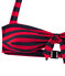Bandeaubikini met slip, gestreept blauw SMOKING/rood TERKUIT